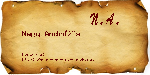 Nagy András névjegykártya